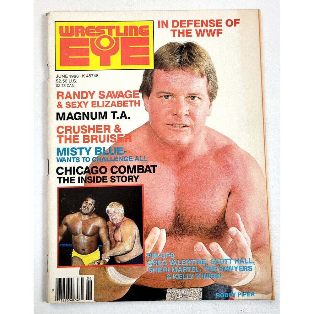 WRESTLING EYE - JUNE 1986 - RODDY PIPER / MAGNUM TA / RANDY SAVAGE